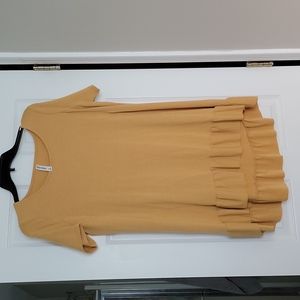 Mustard Ruffle Top